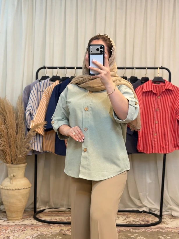 شومیز کتان زارا